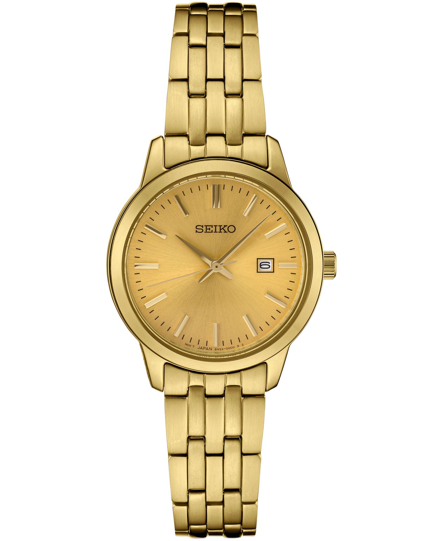 Женские часы Seiko Essential Gold-Tone Stainless Steel Bracelet Watch 30mm — фото 1