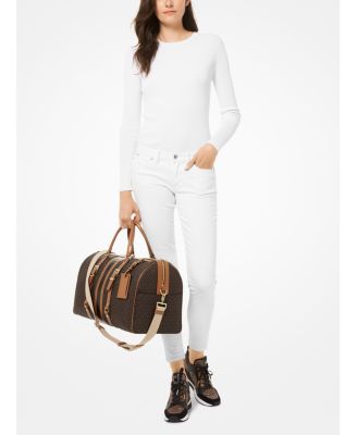 Michael Kors Extra Large Top Zip Duffle Bag (Brown)