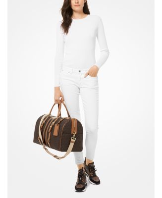 Michael Kors Extra Large Top Zip Duffle Bag (Vanilla)
