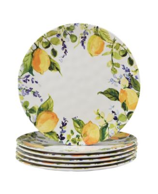 Certified International Certified Lemon Zest 6 Piece Melamine Dinner ...