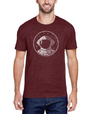 Shop La Pop Art Men's Premium Blend Word Art I Need My Space Astronaut T-shirt In Burgundy
