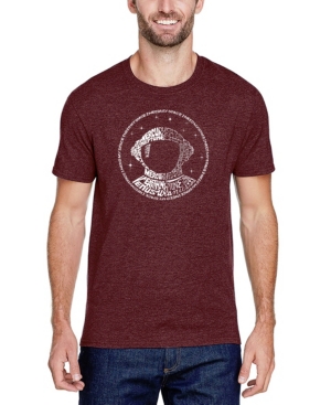 La Pop Art Men's Premium Blend Word Art I Need My Space Astronaut T-shirt In Burgundy