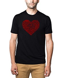 Men's Premium Blend Word Art Country Music Heart T-shirt