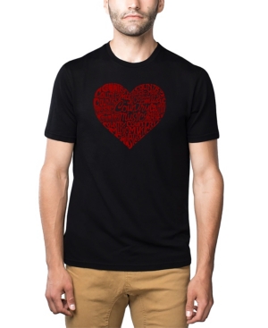 Shop La Pop Art Men's Premium Blend Word Art Country Music Heart T-shirt In Black
