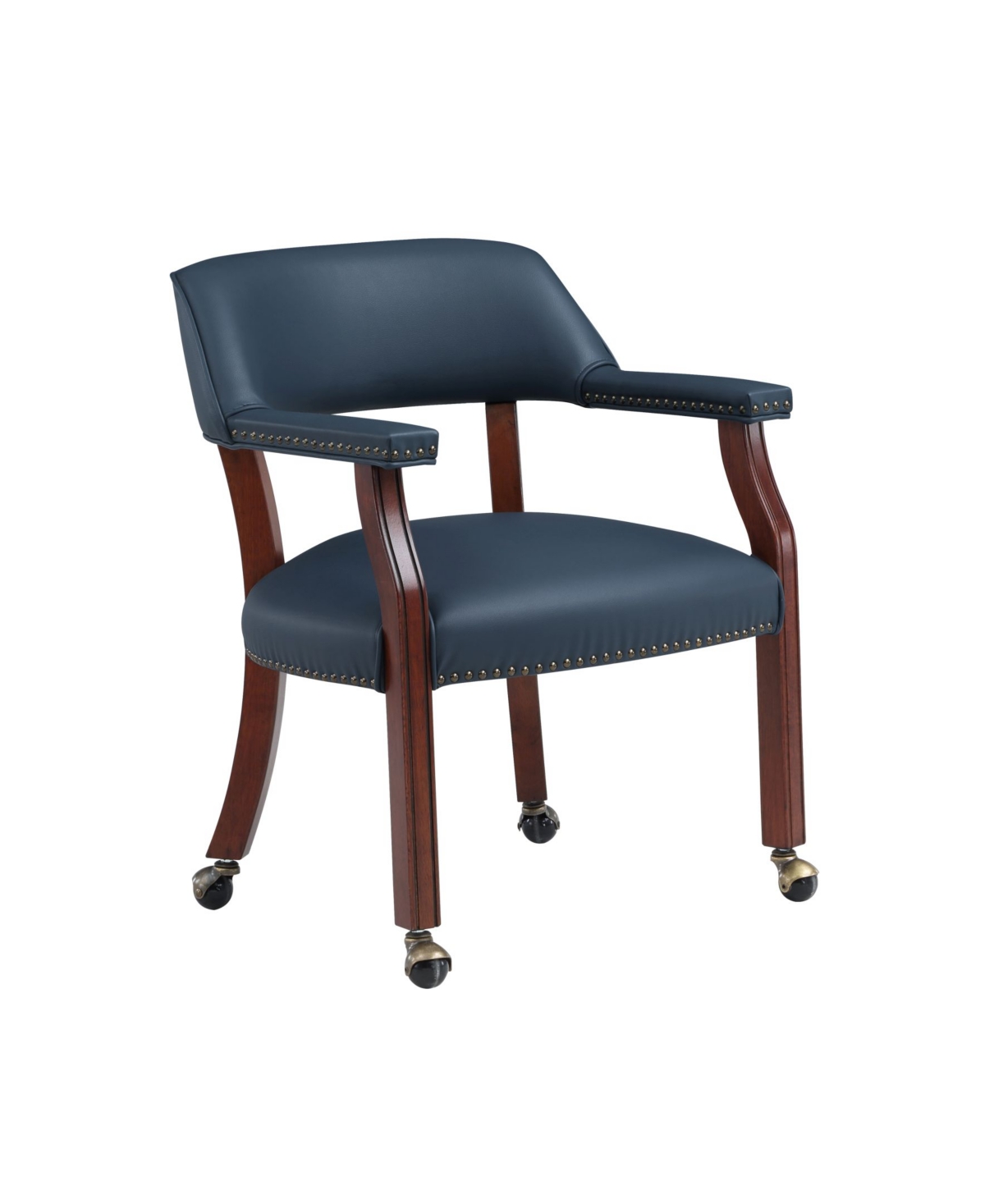 Comfort Pointe Cavett Caster Game Chair In Navy