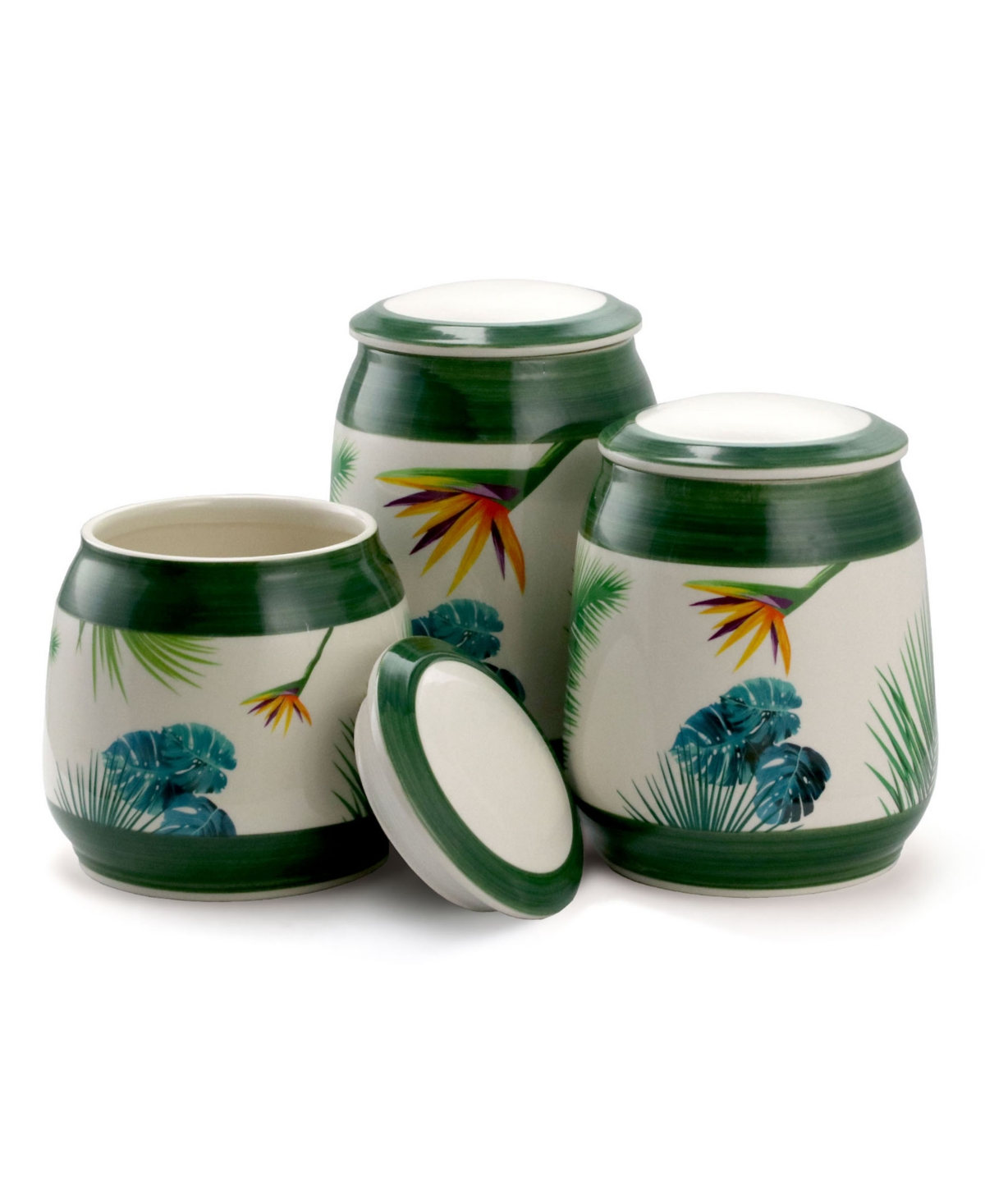 Elama Ceramic Kitchen Canister Collection - 3 Piece