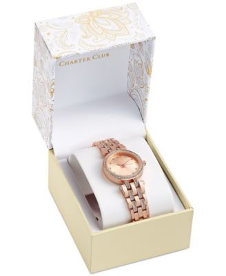 Charter Club Women's Pavé Bracelet Watch 28mm, Created for Macy'
