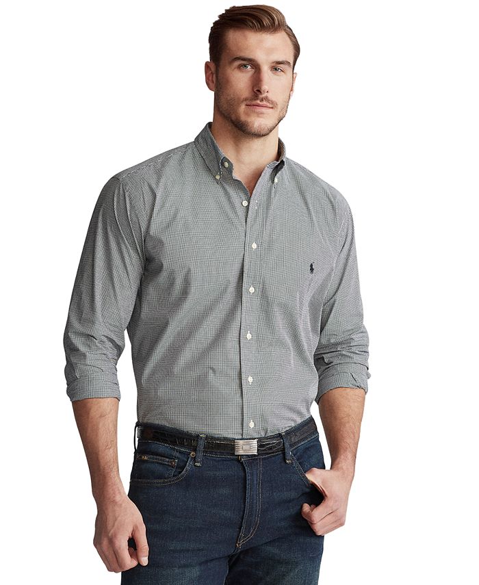 Polo Ralph Lauren Men's Big & Tall Classic-Fit Poplin Shirt & Reviews -  Casual Button-Down Shirts - Men - Macy's