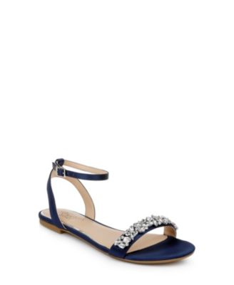 navy blue evening sandals