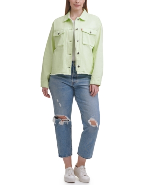 Levi's Trendy Plus Size Cropped Cotton Utility Jacket
