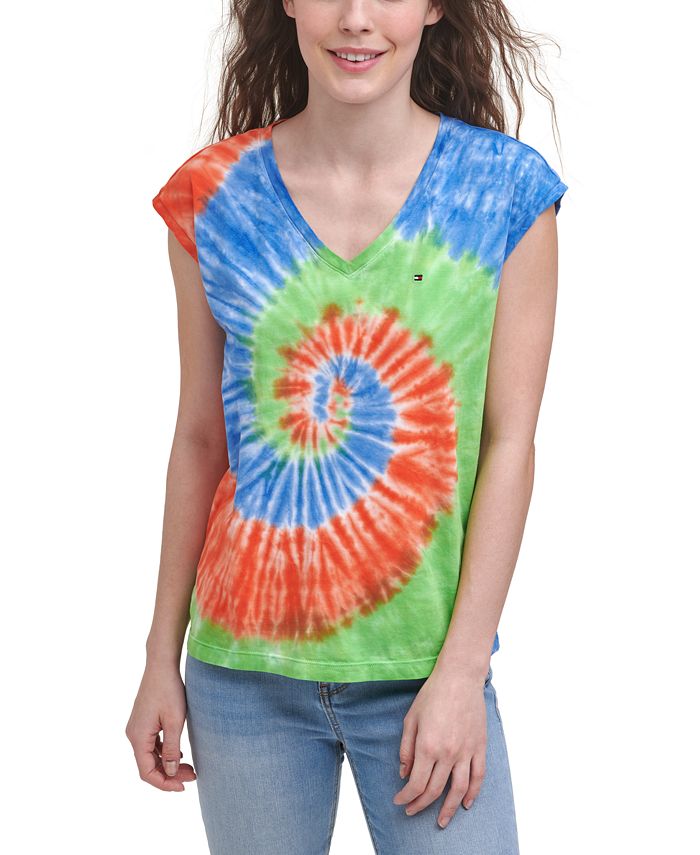 Tommy Hilfiger Cotton Tie-Dyed T-Shirt - Macy's