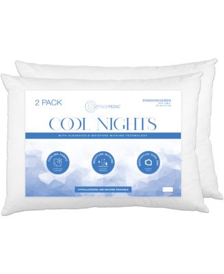 SensorPEDIC - Cool Nights Pack of 2 Moisture-Wicking Standard Pillows