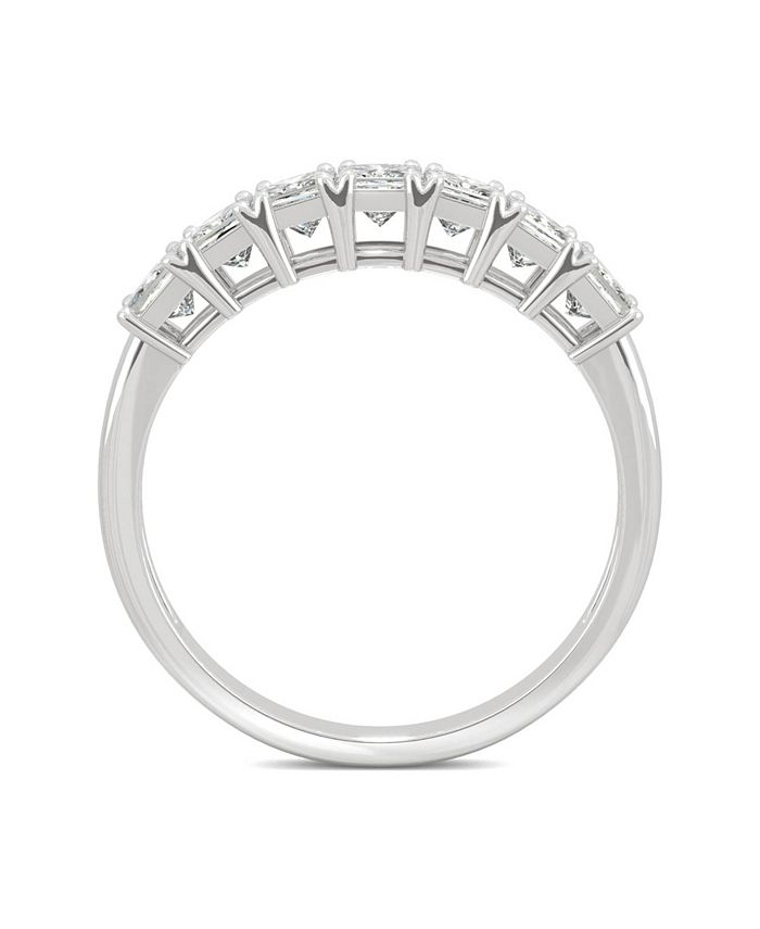 Charles & Colvard - Moissanite Square Anniversary Band 1-1/4 ct. t.w. Diamond Equivalent in 14k White Gold