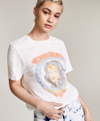 Junk Food - Cotton Wonder Woman-Graphic Cropped T-Shirt