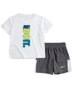 Nike Kids' Baby Boys 2-pc. Jdi T-shirt & Shorts Set In Iron Gray