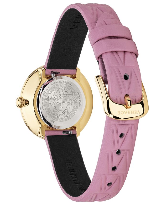 Versace V Virtus Quartz Black Dial Gold Steel Strap Watch For Women - VET300121 main image 1