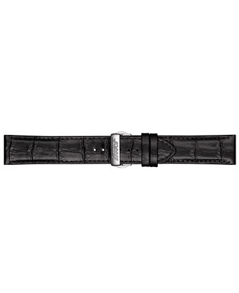 Tissot - Men's Swiss Automatic Heritage Visodate Powermatic 80 Black Leather Strap Watch 42mm