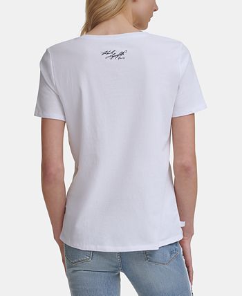 Buy SEQUIN MONOGRAM TEE Online - Karl Lagerfeld Paris