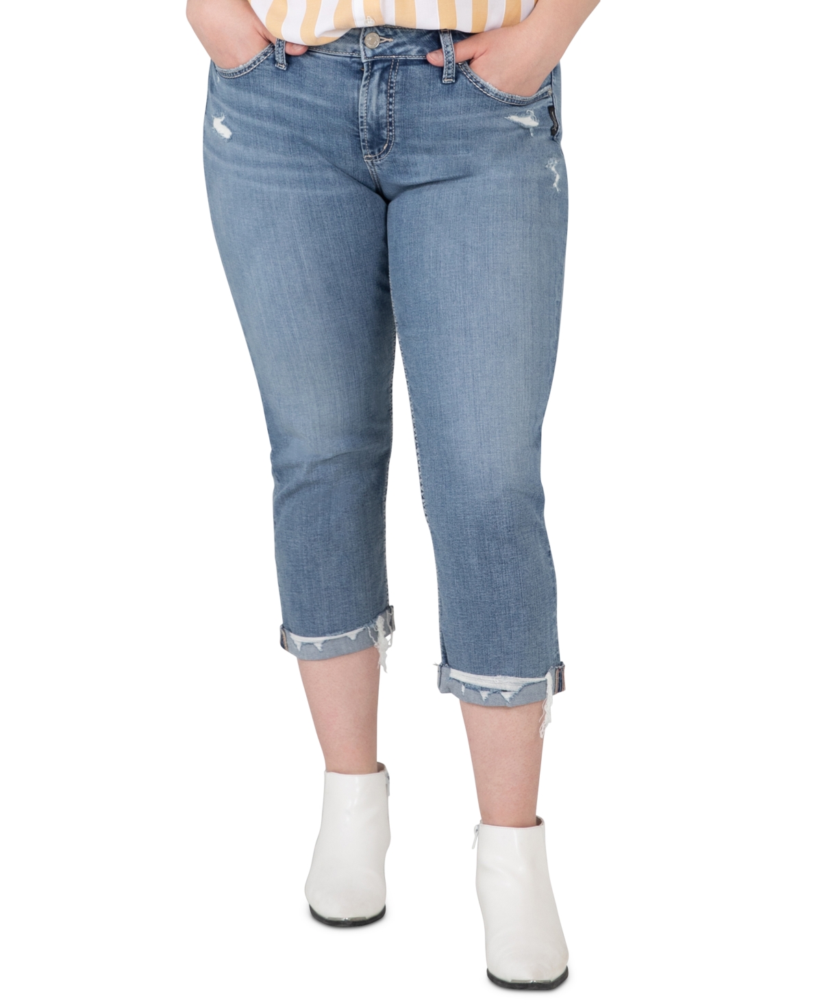 Silver Jeans Co. Plus Size Suki Capri Jeans