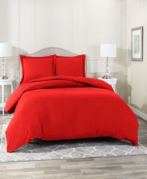 Nestl Bedding Super Soft Double Brushed Microfiber 2 Pc. Duvet Cover Set, Twin Bedding In Cherry Red