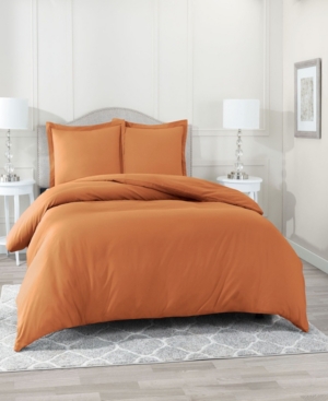 Nestl Bedding Super Soft Double Brushed Microfiber 2 Pc. Duvet Cover Set, Twin Bedding In Rust