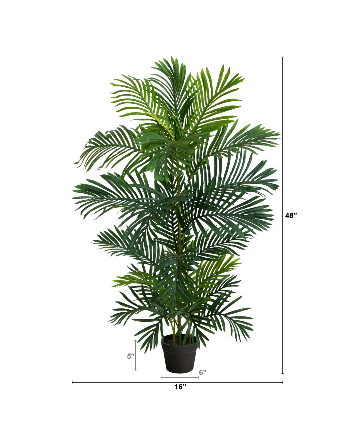 Nearly Natural 4' Areca Artificial Palm Tree Uv Resistant Indoor/outdoor In Green