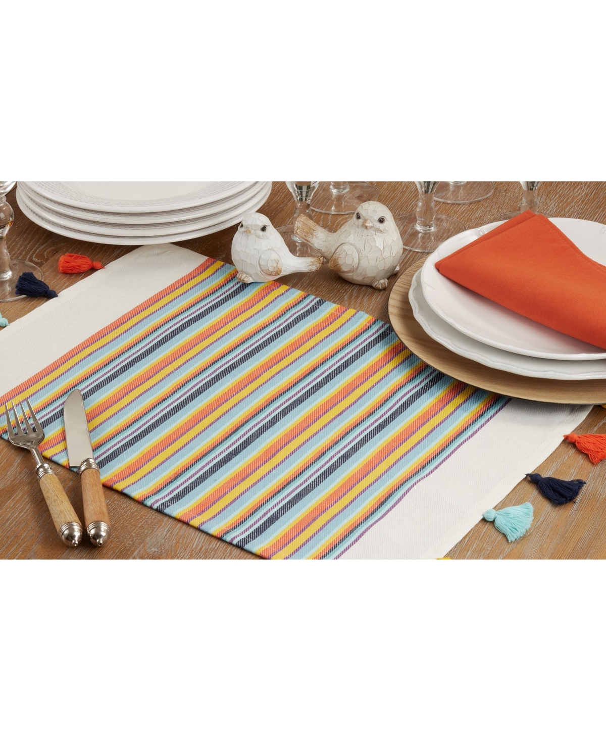 Saro Lifestyle Color Splash Placemat 20" x 14", Set of 4