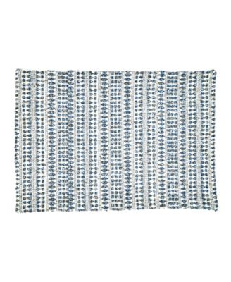Table Placemats with Woven Line Design Set of 4, 20" x 14"