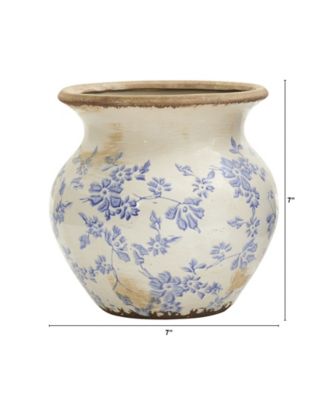 7" Tuscan Ceramic Scroll URN Vase