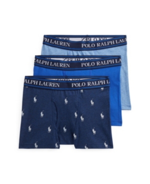 Shop Polo Ralph Lauren Big Boys Stretch Boxer Briefs, 3-piece Set In Open