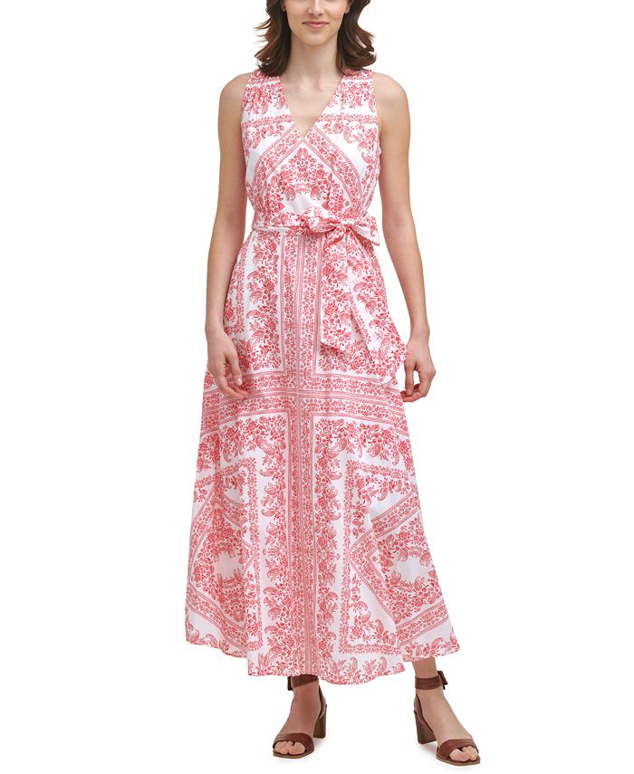 Calvin Klein Cotton Paisley-Print Maxi Dress & Reviews - Dresses - Women -  Macy's