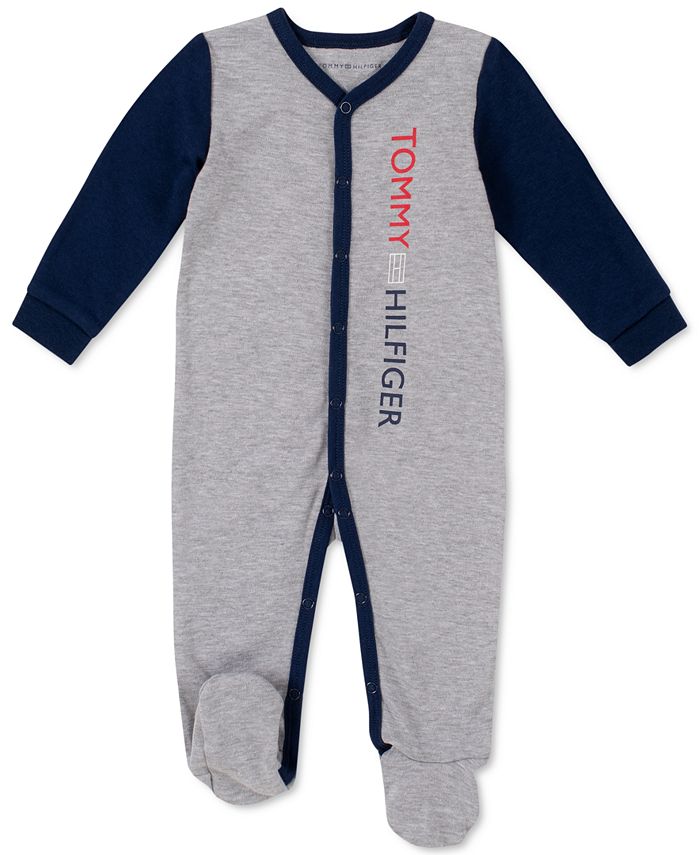 Tommy Hilfiger Baby Boys Logo Coverall - Macy's