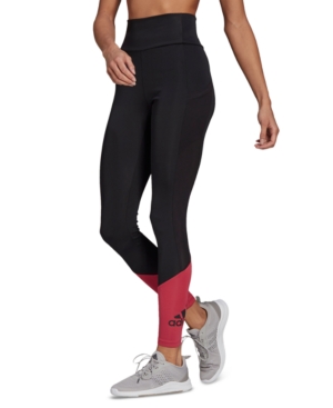 adidas Women's Aeroready Colorblocked High-Waist Full Length Leggings