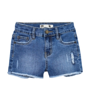 Little Girls Cleo Raw Edge Denim Shorts
