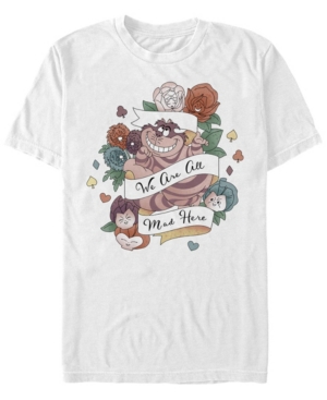 Men's Alice in Wonderland Cheshire Banner Tattoo Short Sleeve T-shirt
