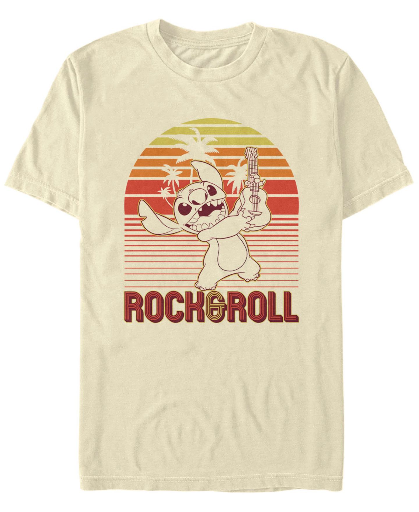 Мужская футболка Fifth Sun Lilo Stitch Rock and Roll Stitch Short Sleeve, цвет: Натуральный — фото 1