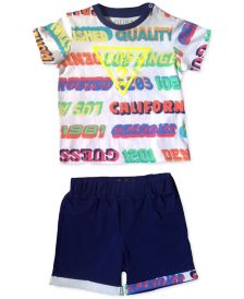 Baby Boys Logo-Print Cotton T-Shirt & Shorts Set 