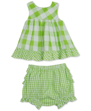 Rare Editions Baby Girls 2-Pc Checked Top & Shorts Set