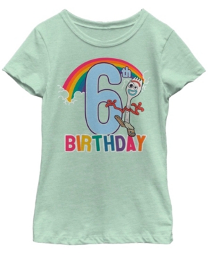 Big Girls Toy Story 4 Forky Is Six Short Sleeve T-shirt