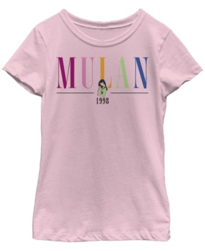 Big Girls Disney Princesses Mulan Title Short Sleeve T-shirt