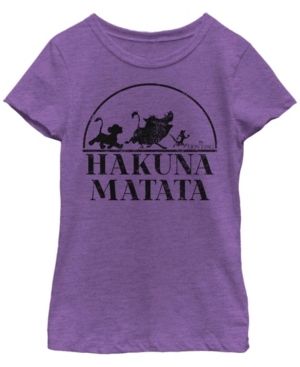 Big Girls Lion King Hakuna Serif Short Sleeve T-shirt