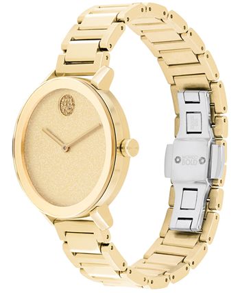 Movado - Women's Swiss Bold Evolution Gold Ion-Plated Bracelet Watch 34mm