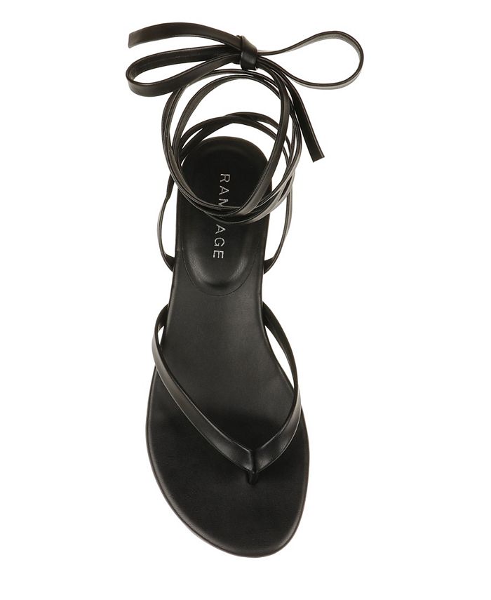 Rampage Metallic Block Heel Sandals – Silver
