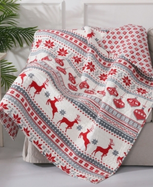 Levtex Silent Night Quilted Throw In Red
