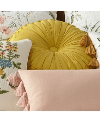 Viviana Pleated Decorative Pillow, 16" Round