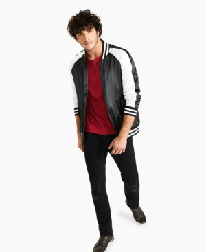Crwth Men's Baseball-Style Skull Bomber Jacket