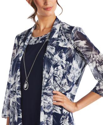 Necklace Dress & Printed Jacket