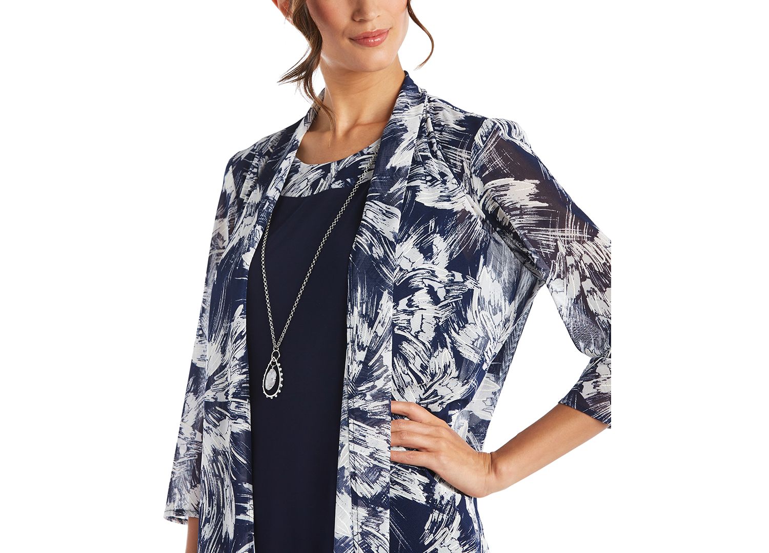 Necklace Dress & Printed Jacket