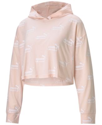 puma pink hoodie womens