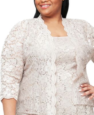 Plus Size 2-Pc. Lace Jacket & Sheath Dress Set